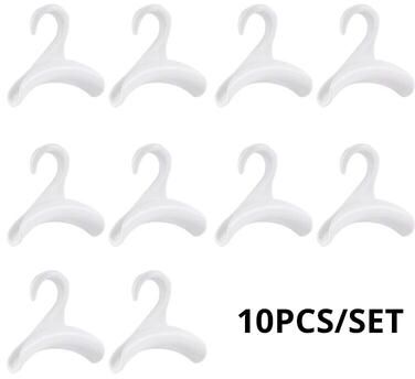 Perfect Picks Market Space Saving Hanger Hooks For Stackable Hangers & Closet Organizer white 10pcs