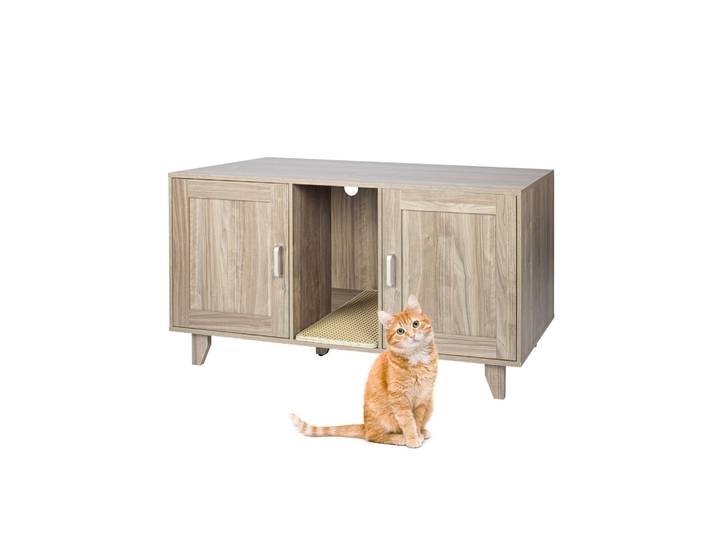 XXL Katzenschrank für Katzenklo Grau