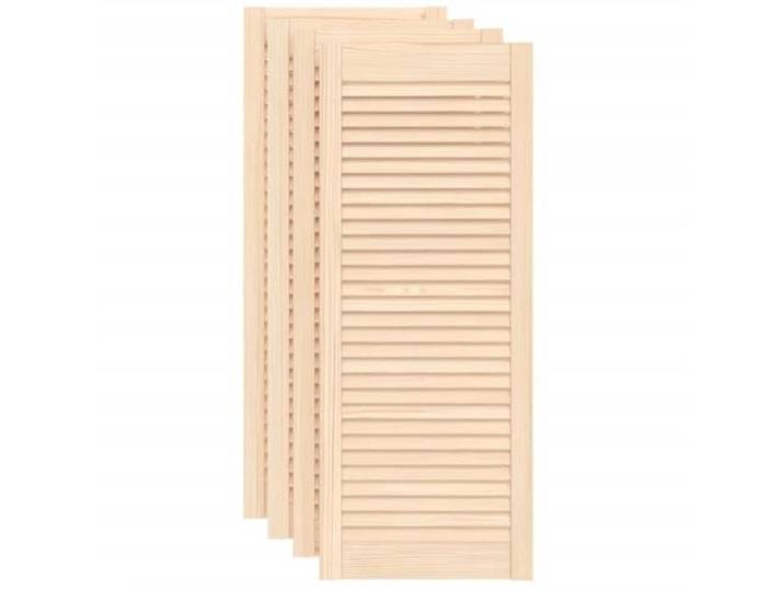 vidaXL Schranktür 4 Stk., Holztür Lamellen-Design, Lamellentür für Kleiderschrank Möbelfronten, Möbeltür Lamellentüren, Massivholz Kiefer