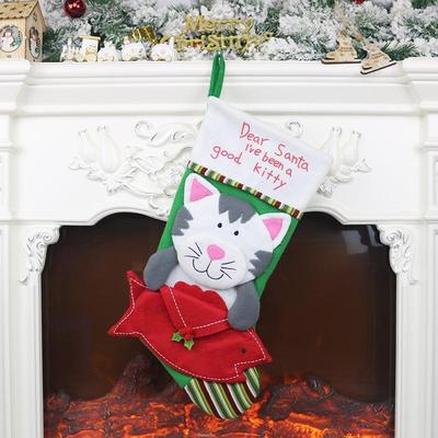Inspired Deals Pet Christmas Hanging Christmas Gift Bag & Holiday Decoration cat