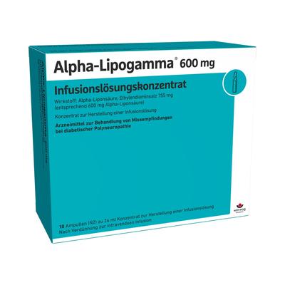 Alpha-Lipogamma 600 mg Infusionslösungskonz. 10x24 ml Infusionslösungskonzentrat