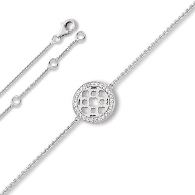 Silberarmband ONE ELEMENT "Zirkonia Symbol Armband aus 925 Silber 18 cm", silber, Armbänder, Damen, 18, Silber 925 (Sterlingsilber), Silberarmband, Ausdruck von Individualität – dezent, bedeutungsvoll, nah am Herzen