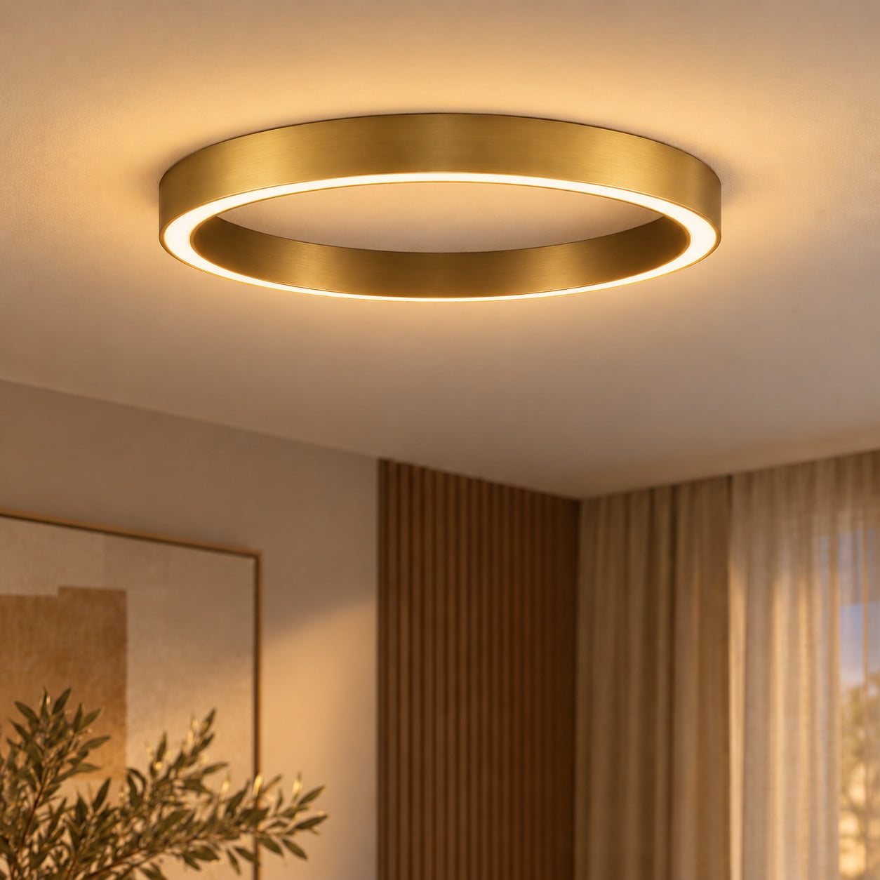 Lyora Design plafondlamp Sting goud Ø 100cm