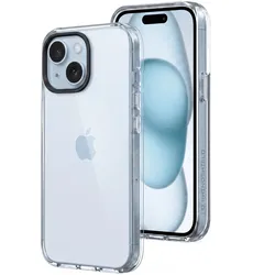 RhinoShield TPU Back Cover Durchsichtig Apple iPhone 15 (Apple iPhone 15), Smartphone Hülle, Schwarz, Transparent