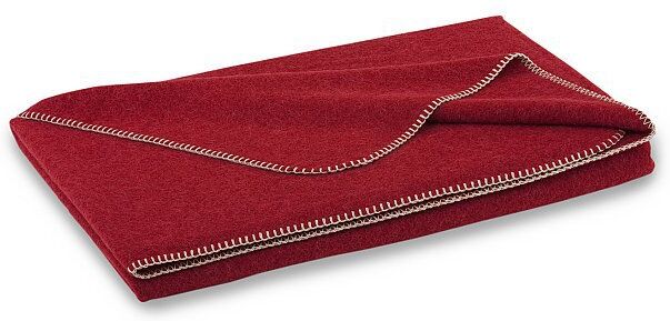 STEINER 1888 Wolldecke Alina 150x190cm preiselbeer rot EG