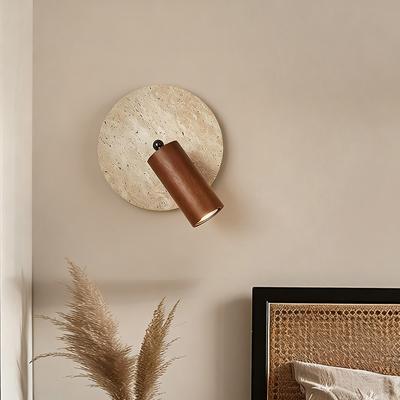 Friendly Fresh Finds Rotatable LED Wall Sconce Stone Design Bedroom Reading Light Modern Wall Lamp dia 18cm