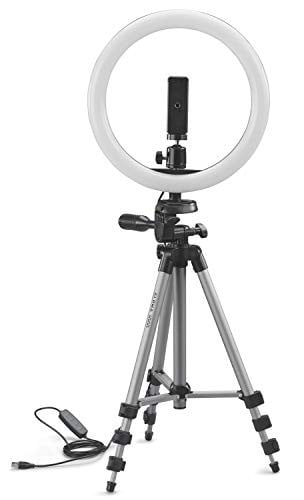 Cullmann Alpha 1000 vlogging kit BT statief met LED-ringlicht en Bluetooth-trigger, zwart