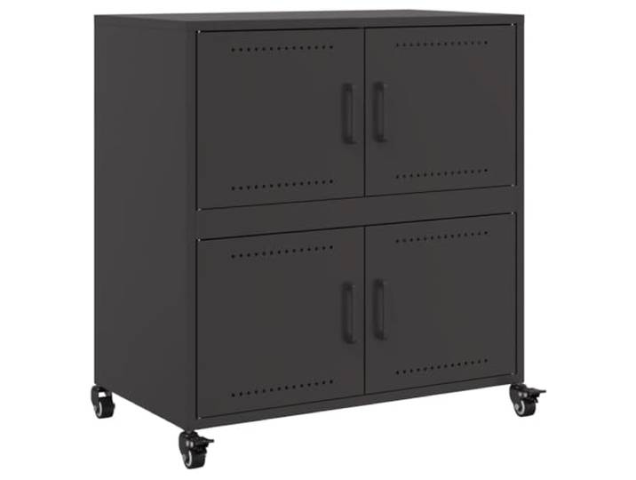vidaXL Sideboard Schwarz 68x39x72 cm Stahl