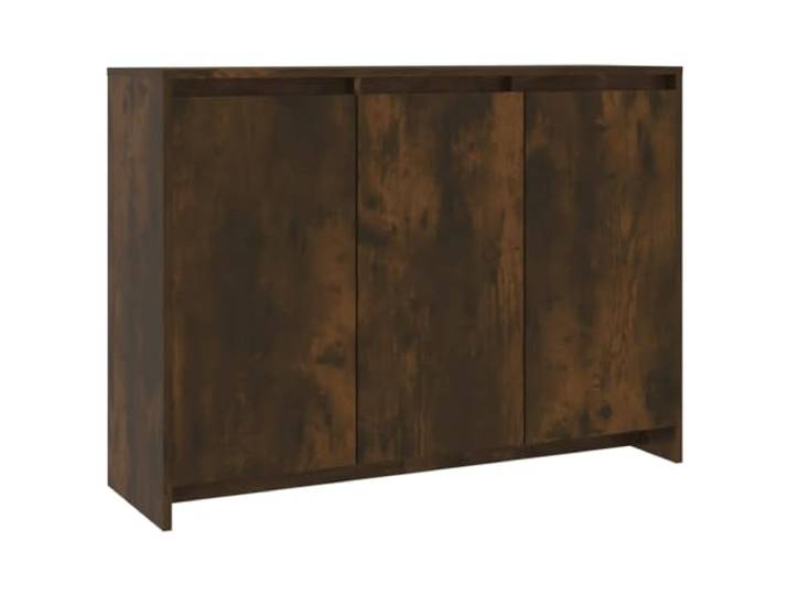 GHVBNMF Sideboard Räuchereiche 102x33x75 cm Holzwerkstoff mit 3 Türen Kompakter Beistellschrank für Wohnzimmer und Flur, bietet viel Stauraum hinter 3 Türen für Bücher und Dekoration.