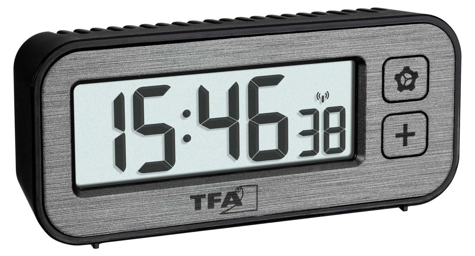 Dripio Digitale radio-wekker met temperatuur- en vochtigheidsindicator, grijs