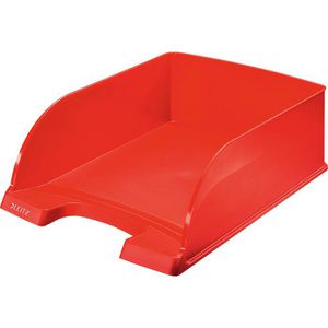 Leitz Briefablage 5233-00-25, Plus Jumbo, A4, rot, stapelbar, Kunststoff