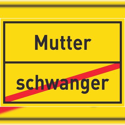 HB-Druck Mutter schwanger Aufkleber Ortsaufkleber A6 (105x148mm)