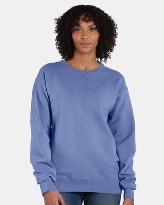 ComfortWash by Hanes GDH400 Men's Comfort Wash Fleece Sweatshirt in Frontier Blue size Small   Cotton/Polyester Blend