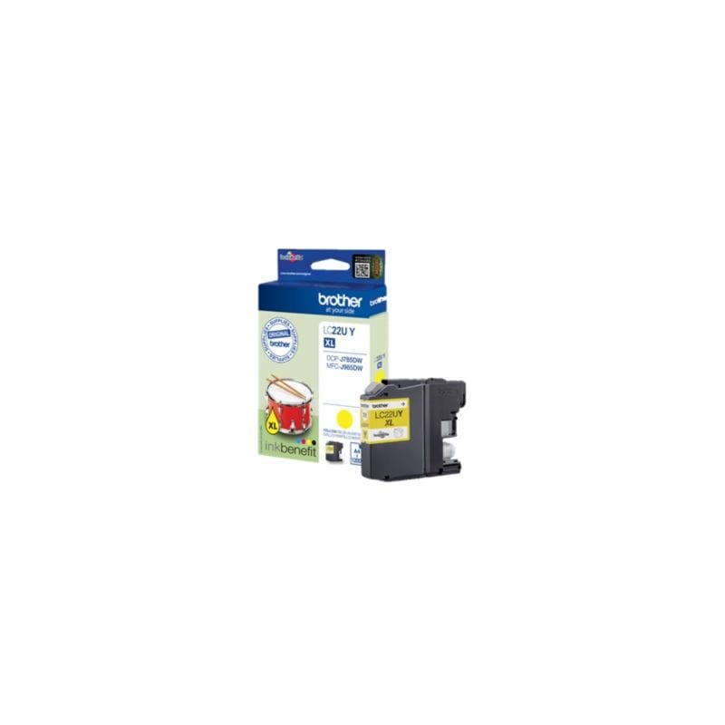 Brother LC-22UY original Druckerpatrone Gelb Pigmenttinte InkBenefit 1.200S. LC22UY