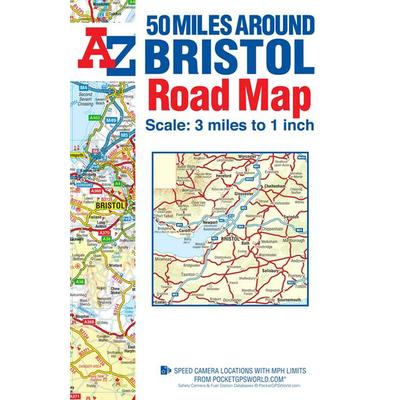 50 Miles Around Bristol A-Z Road Map, Taschenbuch von Geographers' A-Z Map Co Ltd, Geographers' A-Z Map Co Ltd, 978-1-78257-054-7