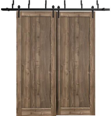 SARTODOORS Quadro 4111 Walnut MDF Barn Bypass Doors