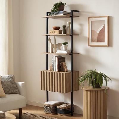 mopio Norwin 5-Tier Ladder Shelf, 3-Tier Ladder Shelf Cabinet & Ladder Desk Cabinet