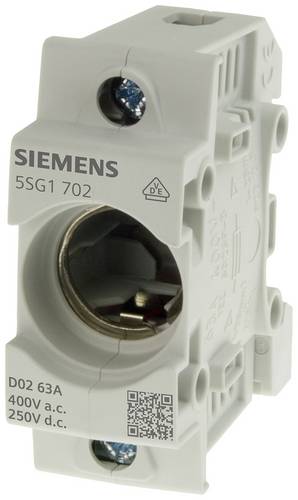 Siemens NEOZED, Sicherungssockel, D01, 1-polig, 16 A, Un AC: 400 V, Un DC: 250 V 5SG1302