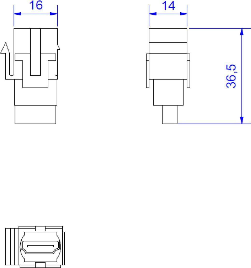 Bachmann stekkerdoos met HDMI 2.0 keystone-aansluiting, model 918.0411