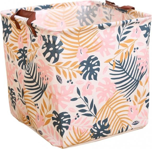 Geblovar Carla mand voor speelgoed, roze, textiel