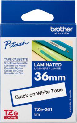 Brother Schriftbandkassette TZe-261, 36 mm, weiß/schwarz