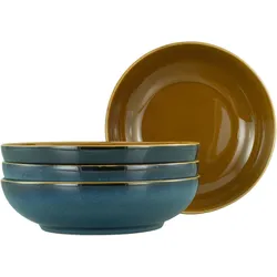 CreaTable Mallorca, Schüssel + Schale, Blau, Mehrfarbig