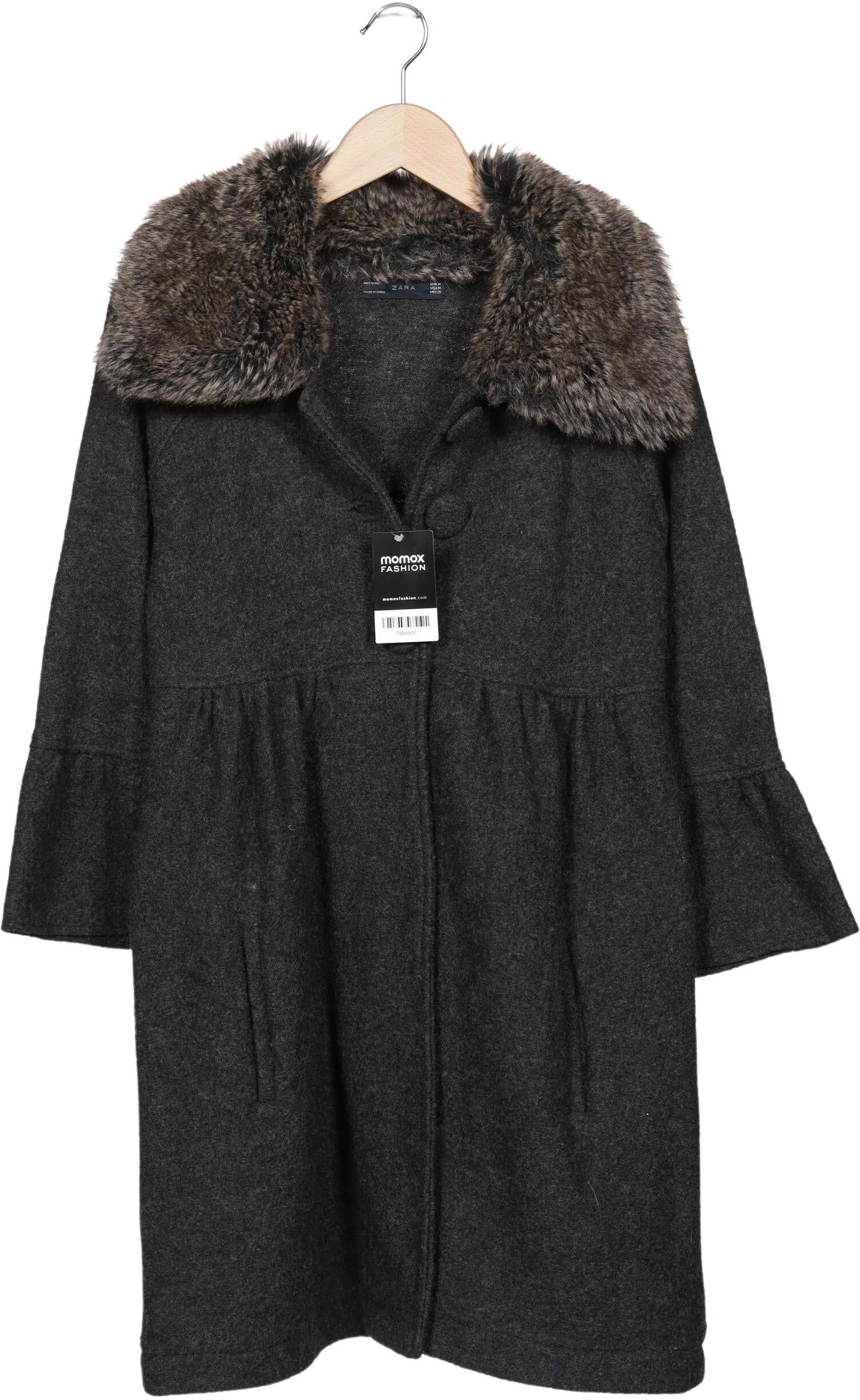 Zara Damen Mantel, Grau, Gr. M, Wolle - Second Hand