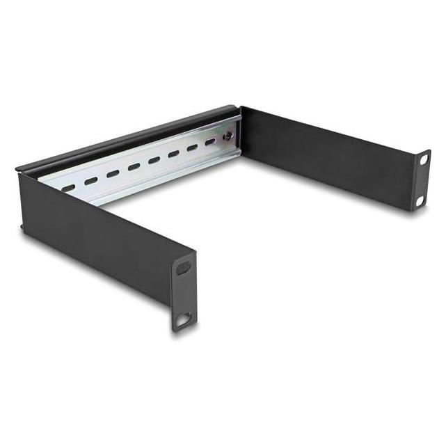 Delock 25,40cm (10") Hutschienenpanel 1 HE schwarz (66897)