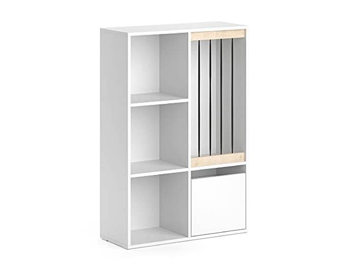 Vicco Kinderregal Luigi, Weiß, 29.2 x 107.8 cm zur Aufbewahrung von Spielzeug und Büchern kombinierbar
