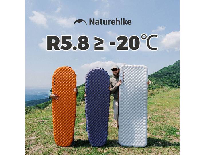 Naturehike – tapis de camping 3.5/5.8/8.8, matelas gonflable ultraléger à haute valeur R, chaud, portable, pliable, pour l'extérieur