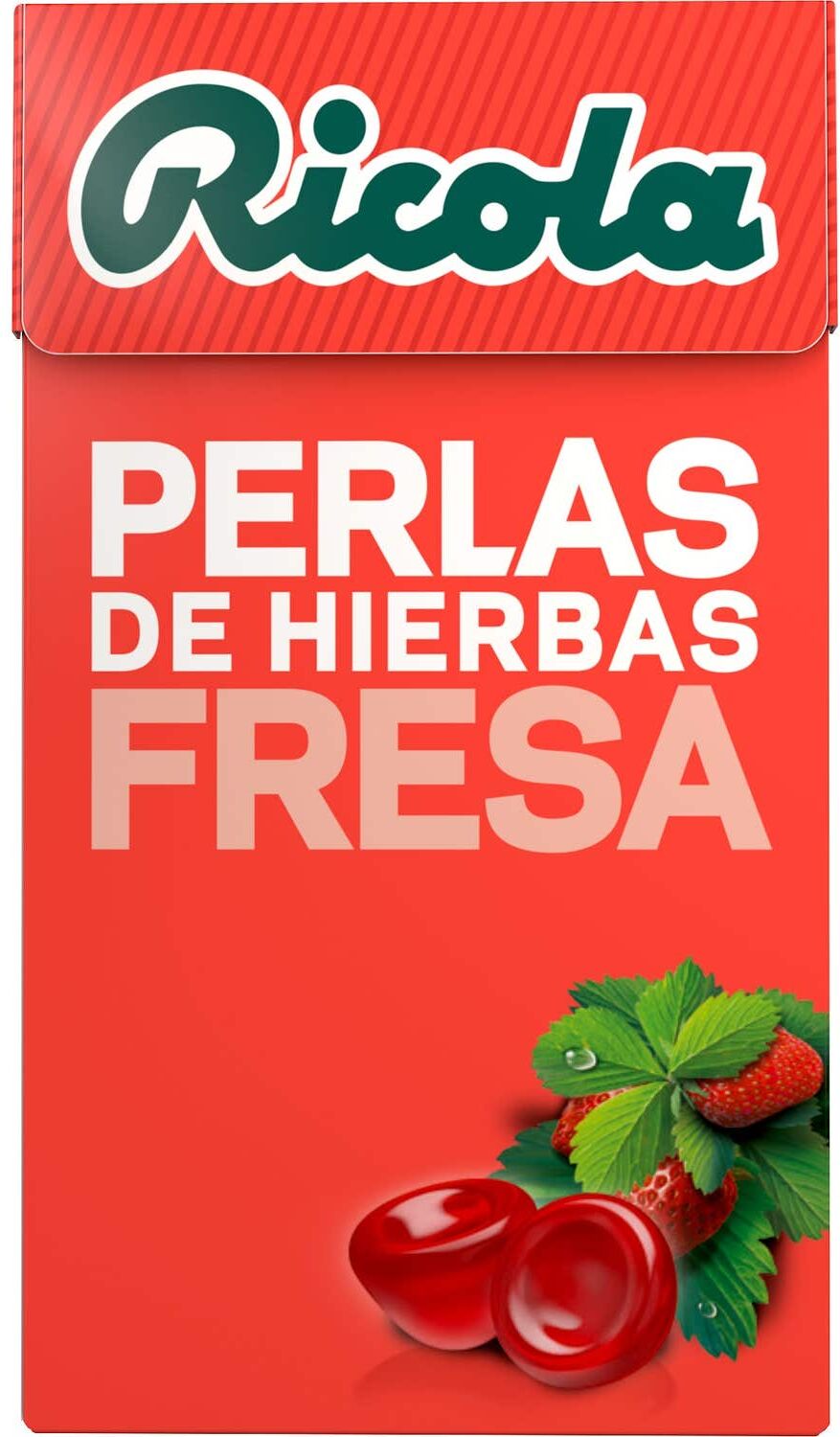 RICOLA fresa perlas sin azúcar 25g
