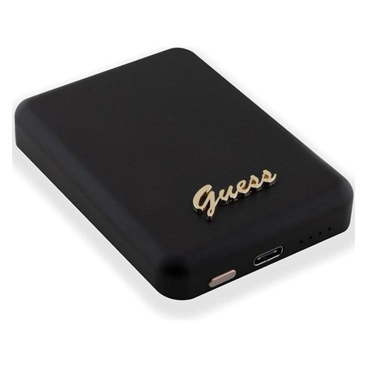 Guess Powerbank indukcyjny 5W GUPBM3ALGSGK 3000mAh czarny/black MagSafe Metal Script Logo (3000 mAh, 5 W, 11.10 Wh) (GUE003261-0)