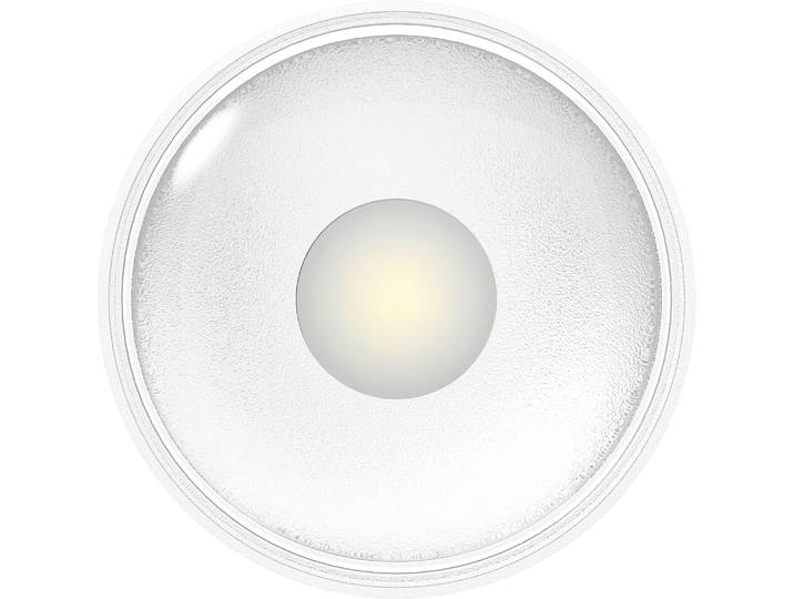 LED Außen-Deckenleuchte HEITRONIC Girona , weiß, H:3,6cm Ø:10,7cm, Leuchten, LED Außen-Deckenleuchte, Wandlampe, Deckenlampe, wasserdicht, für innen und außen