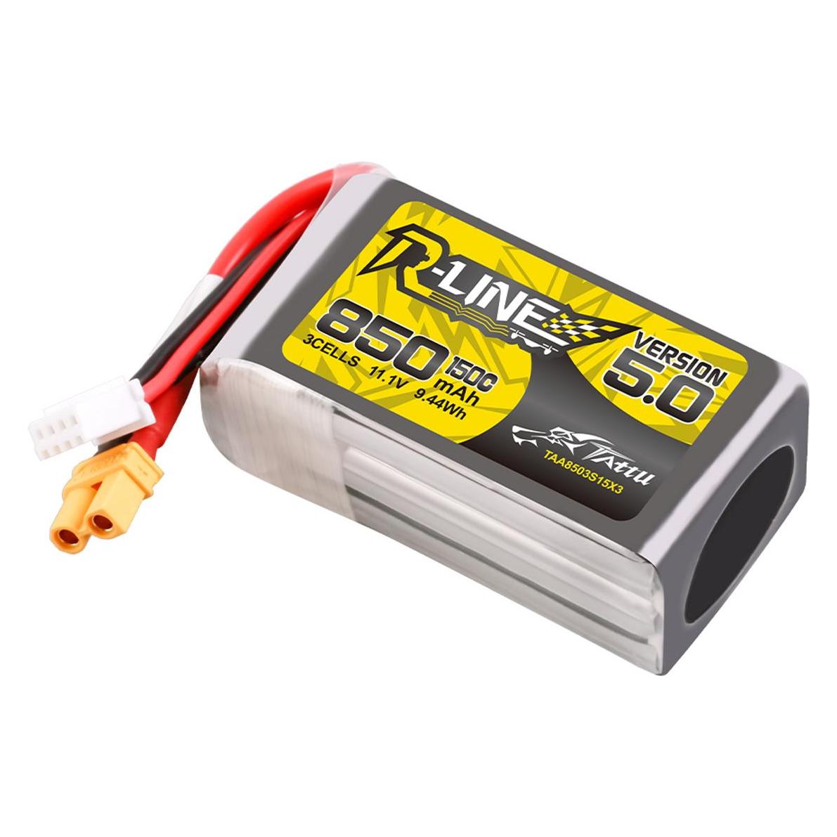 Tattu R-Line Wersja 5.0 850mAh 3S 11.1V 150C XT30U-F (850 mAh, 11.10 V) (TAA8503S15X3)