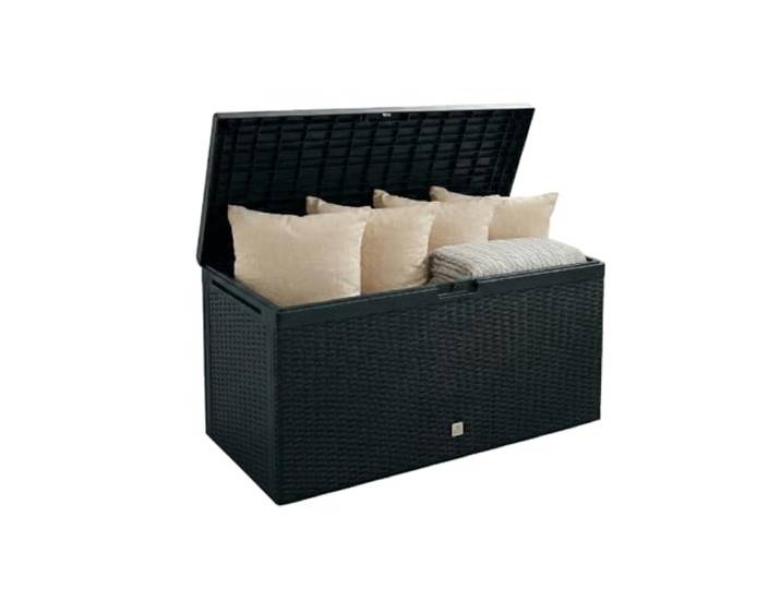 Prosperplast Boxe Rato Plus Gartenbox Aufbewarung Aufbewahrungsbox Rattan 290L Tarrase (Anthrazit)