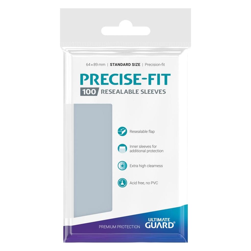 Ultimate Guard UGD010311 - Precise-Fit 100 Kartenhüllen Wiederverschliessbar Standardgrösse, transparent (UGD010311)