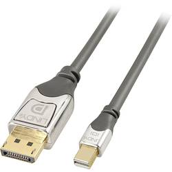 LINDY Mini-DisplayPort / DisplayPort Adapterkabel Mini DisplayPort Stecker, DisplayPort Stecker 0.50 m Grau 36310 DisplayPort-Kabel