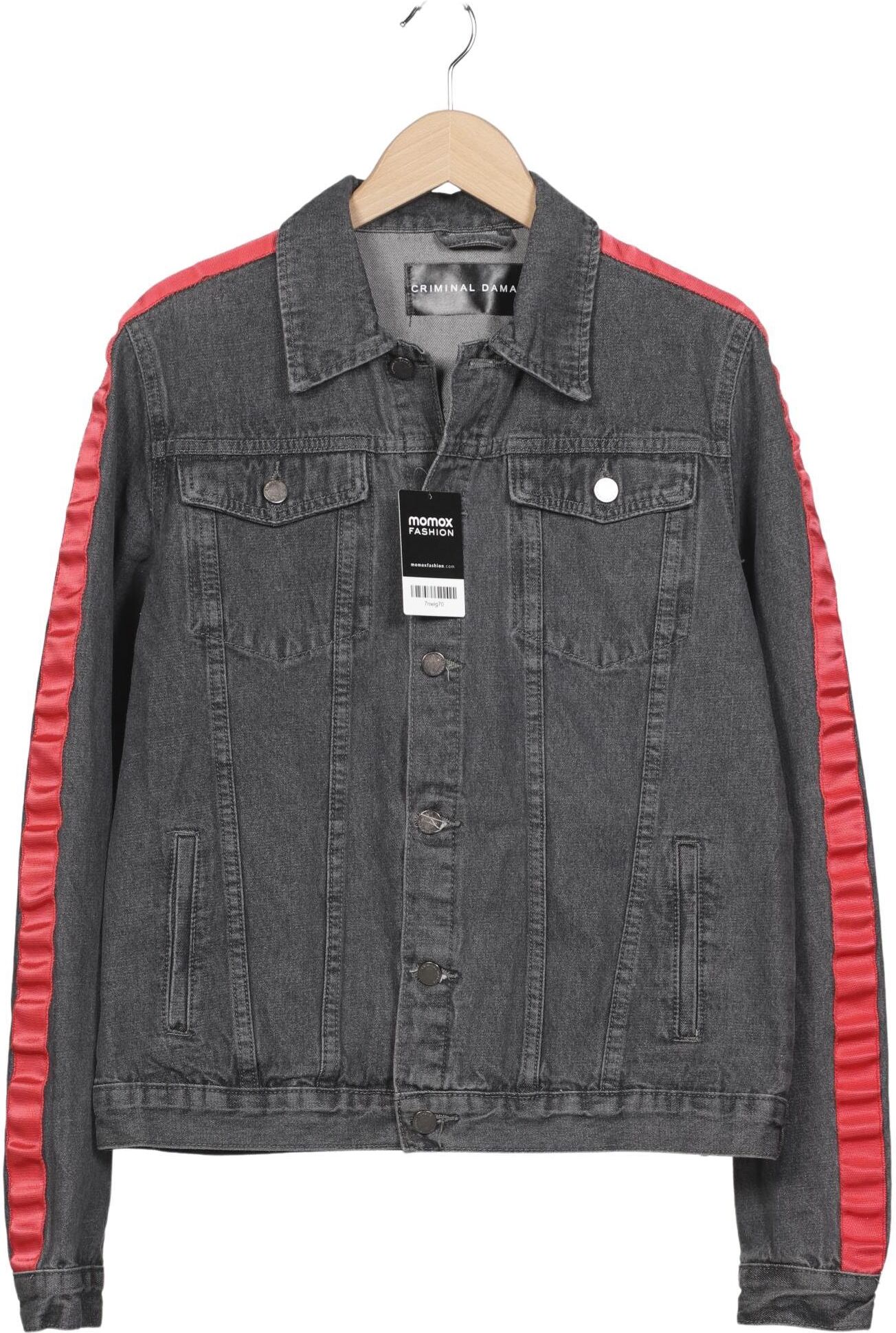Criminal Damage Herren Jacke, Grau, Gr. M, Synthetik / Baumwolle - Second Hand