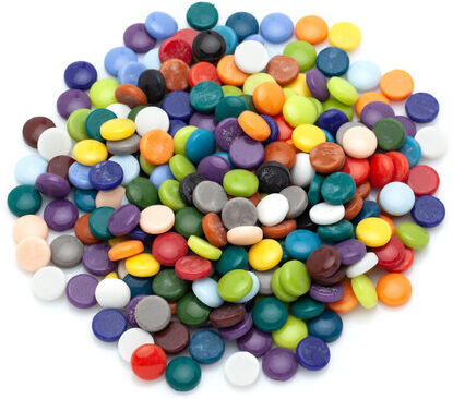 Fantasy Glas-Mosaik, rund, bunt, 12 mm Ø, 500 g