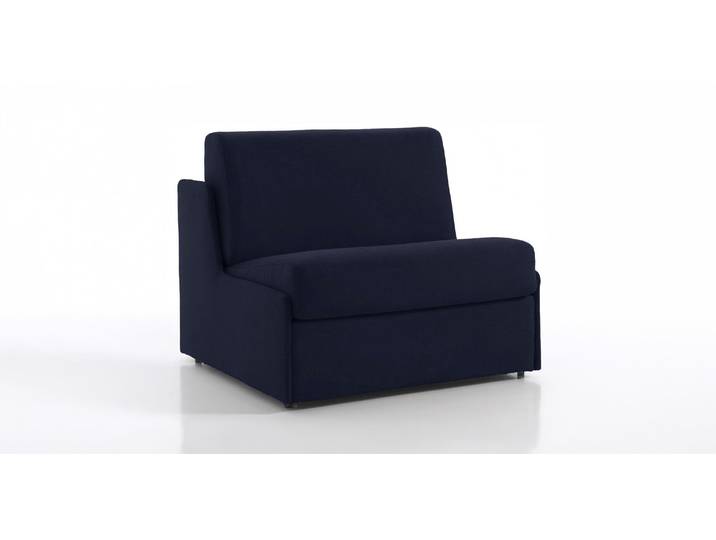 MARSEILLAN - Fauteuil convertible - Tweed, Bleu marine
