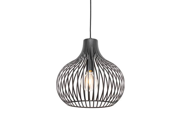 Moderne hanglamp zwart 38 cm - Saffira
