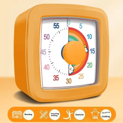 Inspire Curations 60 Minute Visual Timer With Night Light orange