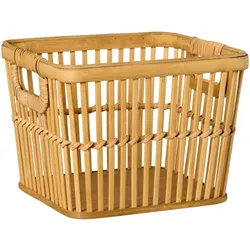 IB Laursen Bambus Korb mit Griffen - Offenes Geflecht, 27 x 27 x 20,5 cm