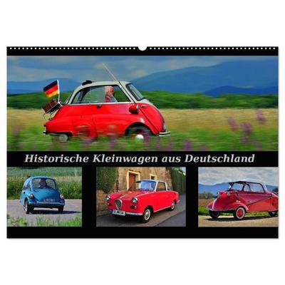 Historische Kleinwagen aus Deutschland (Wandkalender 2027 DIN A2 quer), CALVENDO Monatskalender