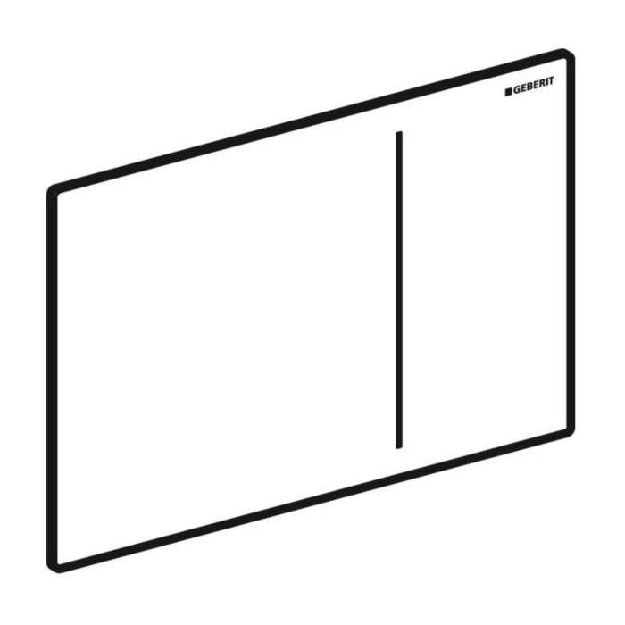 Geberit BetPl. Sigma70, für 2-Mengen-Sp. 242813SI1 Glas weiß ET