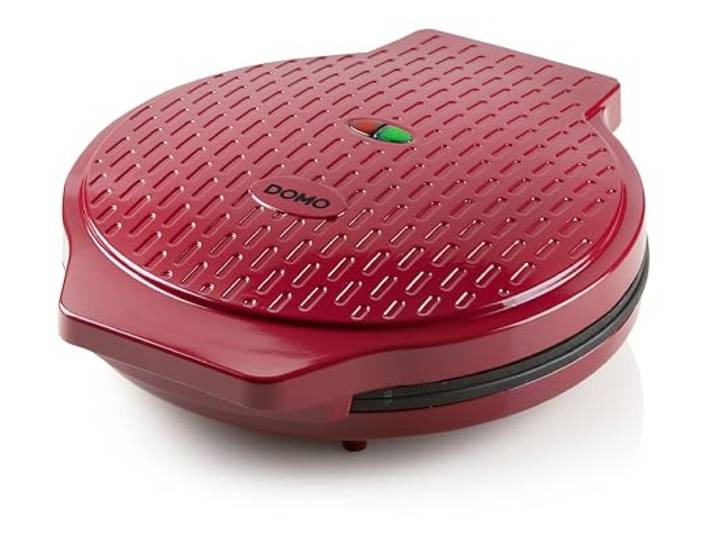 DOMO DO9177PZ My Express - Appareil Multifonction - Plaque Pizza 30cm - 1450W - Crêpes et Quiches - Rouge