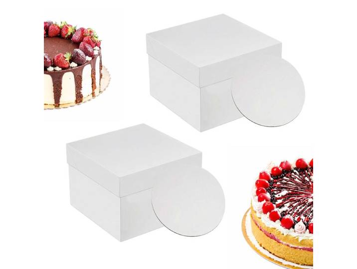 Relaxdays Tortenbox Set mit Cakeboards