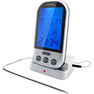 Technoline Fleischthermometer 06276, WS 1050, LC-Display, 1m kabelgebundene Sonde