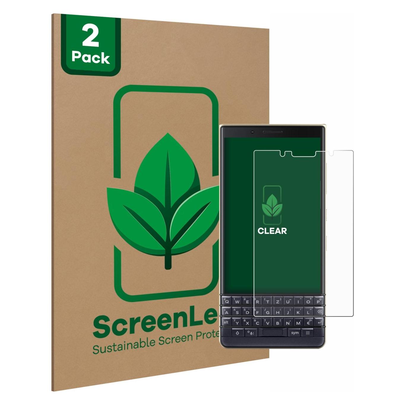 ScreenLeaf Schutzfolie nachhaltiger Displayschutz Displayschutzfolie Folie Klar Transparent (Blackberry KEY2 LE) (6133921)