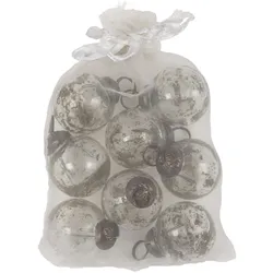 IB Laursen Tüte mit 8 Weihnachtskugeln mini, Ø 3,3 cm, klar